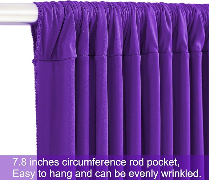 40ft x 12ft Purple Backdrop Curtains Wrinkle Free Backdrop Curtain for Wedding Parties Purple Fabric Backdrops Drapes Back Drop Cloth Bridal Shower Stage Curtains Wedding Decorations for Reception