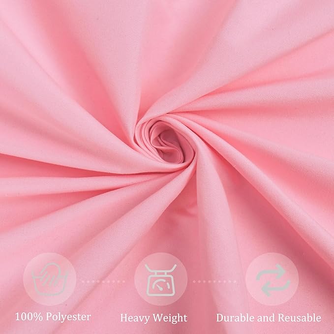 8 Pack Premium Pink Tablecloth - 108 Inch Round Table Covers - Washable Polyester Fabric - Wedding Party Reception Banquet Buffet Restaurant
