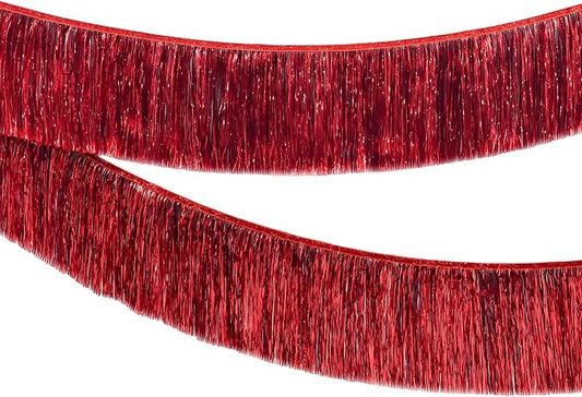 KatchOn, XtraLarge Red Fringe Banner - Pack of 2 | Ceiling Tinsel for Red Streamers Party Decorations | Streamers for Cherry Party Decorations, Bridal Shower Decor, Halloween, Christmas Decorations