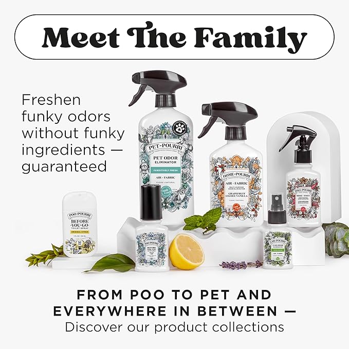 Poo-Pourri Before-You-Go Toilet Spray, Original Citrus, 2 Fl Oz, Up to 100 Uses, Bathroom Odor Deodorizer with Essential Oils for Home or Work, Travel Essentials, TSA Approved Size, Lemon Bergamot