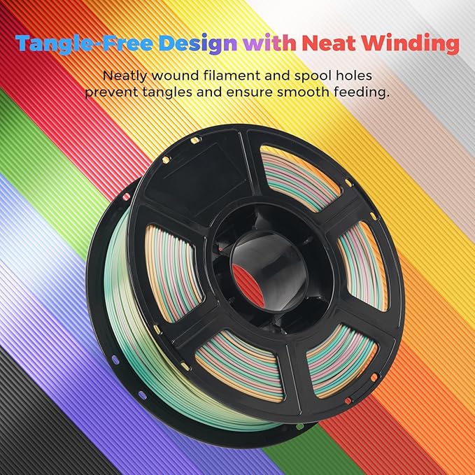 FLASHFORGE Silk PLA Filament 1.75mm, 3D Printer Filament 1kg (2.2lbs) Spool, Smooth and Silky Texture 3D Printing Filament, Dimensional Accuracy +/- 0.02mm