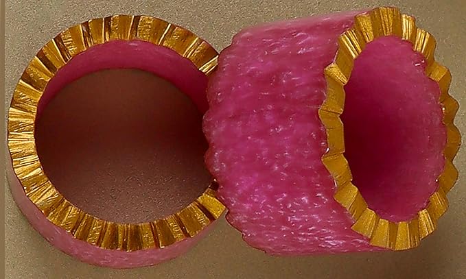 Napkin Rings Set of 12 - Handmade Epoxy Resin Napkin Holders | Elegant Table Decor for Dining, Weddings & Parties | Durable & Stylish Farmhouse Napkin Rings (Pink Gold) - ALPHA Living HOME