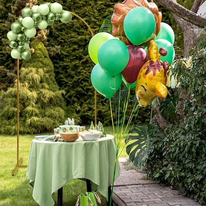 U+U 7.2FT Arch Backdrop Stand, Gold Arch Stand for Wedding Birthday Party Bridal Baby Shower Balloon Arch Decoration