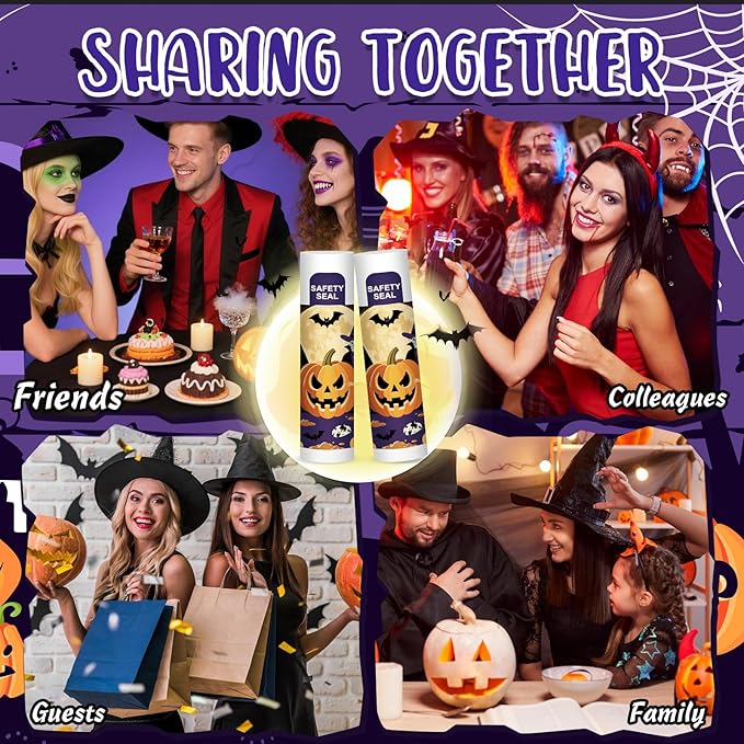 DMSKY 60 Pcs Halloween Lip Balm Bulk, Halloween Party Favors Bulk, Halloween Goodie Bags Fillers for Trick or Treat