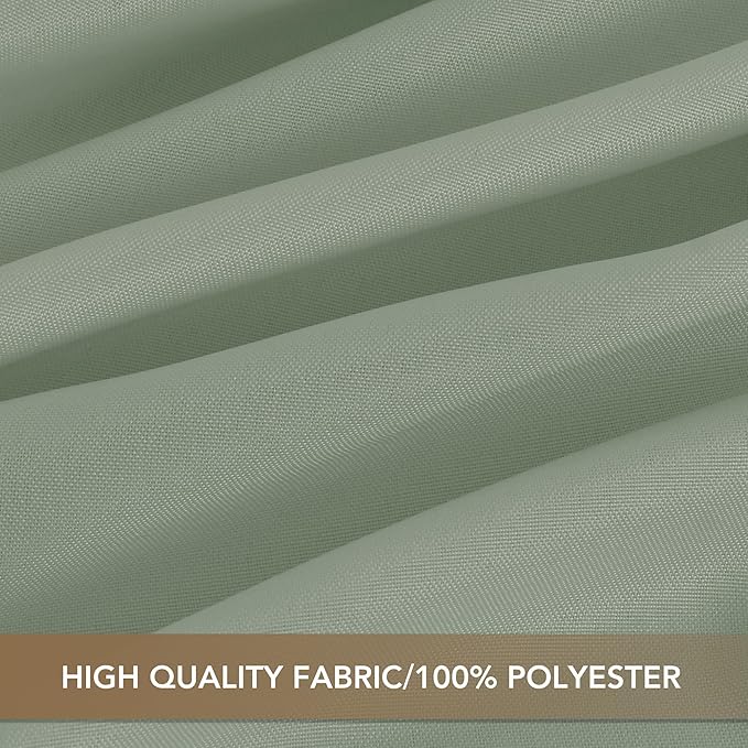 sancua Square Tablecloths 85x85 Inch - Sage Green Fabric Table Cloth for Square or Round Tables, Washable Polyester Table Cover for Outdoor Party, Birthday, Buffet, Resturant
