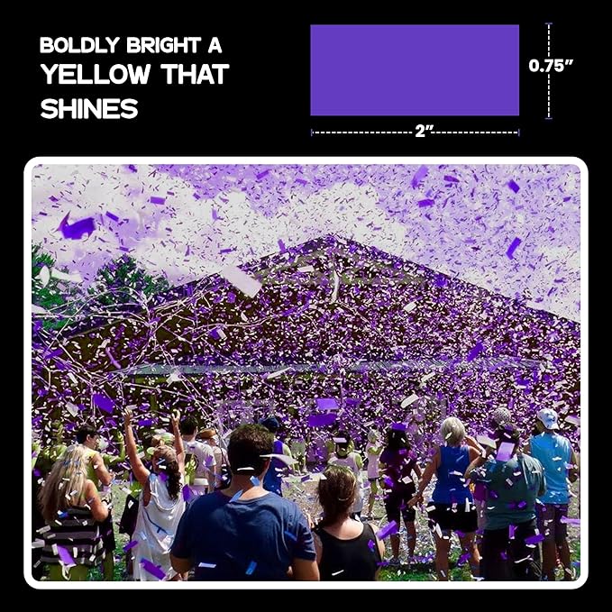Ultimate Confetti, Purple Biodegradable Confetti - Rectangular Fluttering Tissue Paper Confetti for Cannon and Launcher use – Best for Gender Reveal, Parties, Concerts and Weddings - 20 lb, 320 oz