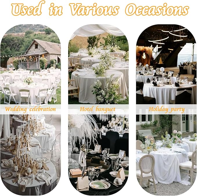 KKJIAF 1 Pack 60 Inch / 5ft Round Table Cloth, Gold Overlay Round Satin Table Cover, Silky Satin Dining Tablecloths for Wedding Buffet Parties Banquet Decoration