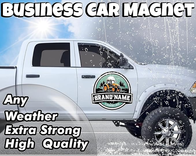 Personalized Car Magnet Sign | Customized Logo for Your Car Van Truck | Advertise Your Business | Professionally Printed | Photo Text
