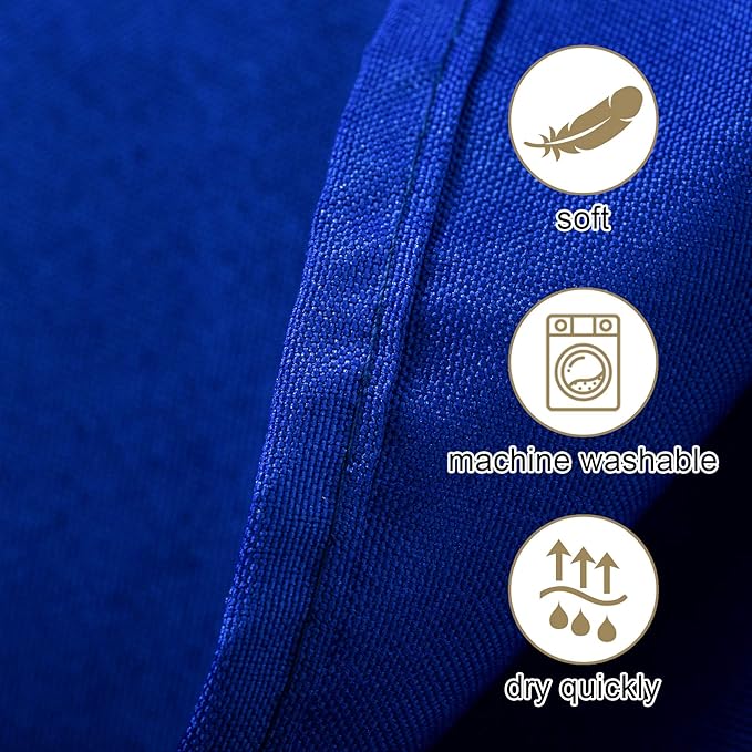 Ascoza 2pack 120 Inch Royal Blue Round Tablecloth in Washable Polyester Fabric for Wedding/Banquet/Restaurant/Parties