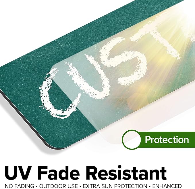 Custom Sign, Custom Street Sign, 11 Font Colors, 13 Font Styles, 4 Hole Options, 22 Sizes, 4x18 Inches, Rust Free DiBound, Fade Resistant, Made in USA by My Sign Center (Chalkboard Green)