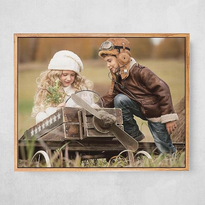 Personalized Custom Canvas Prints: Photo On Canvas (Light Brown, 24X36) Transform Your Photos into Stunning Framed Wall Art Digitally Printed Photo To Canvas Ideal for Home Decor, Gifts Keepsakes.