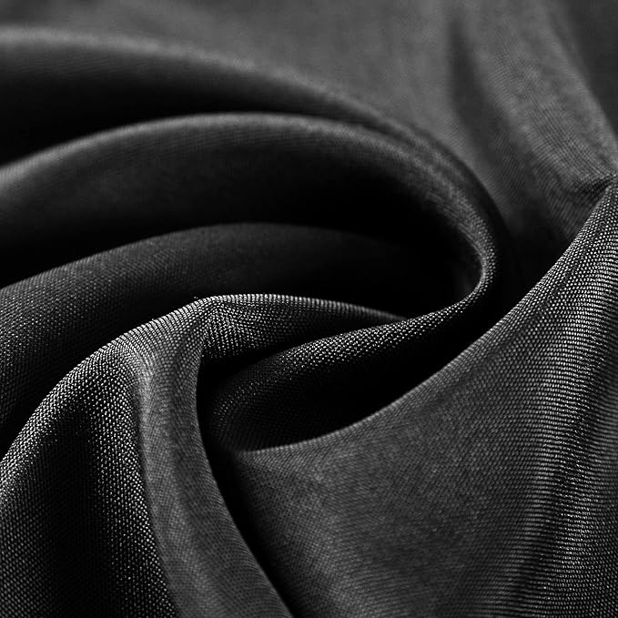 Cloth Napkins 20x20 inch Washable Polyester Dinner Napkins Soft Table Napkins for Wedding Party Dining Banquet(Black,12PCS)