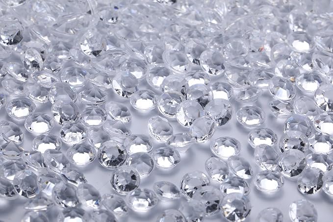 2000 pcs/Pack Wedding Table Scatter Confetti Crystals Acrylic Diamonds 8 mm Rhinestones for Wedding, Bridal Shower, Vase Beads Decorations (8mm, Transparent)