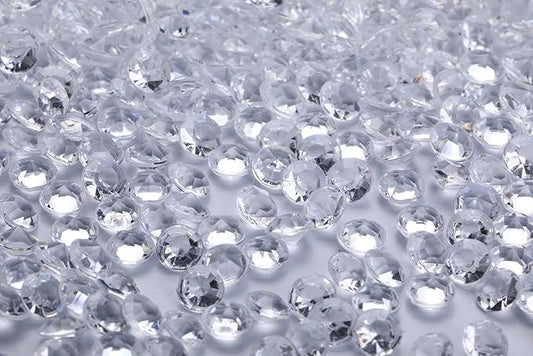 2000 pcs/Pack Wedding Table Scatter Confetti Crystals Acrylic Diamonds 8 mm Rhinestones for Wedding, Bridal Shower, Vase Beads Decorations (8mm, Transparent)