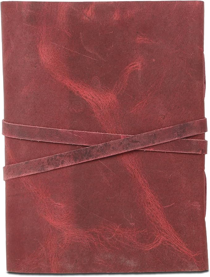 Leather Journal with Lined and Unlined Deckle Edge Paper 8x6 inch and Vintage Key | Handmade Writing Notebook Diary | Bound Daily Notepad for Men & Women Medium, Sketch/Writing pad for Artists