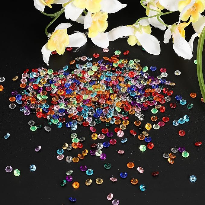 PATIKIL 4000 Pcs Wedding Table Scatter Confetti Crystals 6 mm Acrylic Diamonds Vase Fillers Gems for Table Centerpiece Decorations Party Vase Beads, Blue/Purple