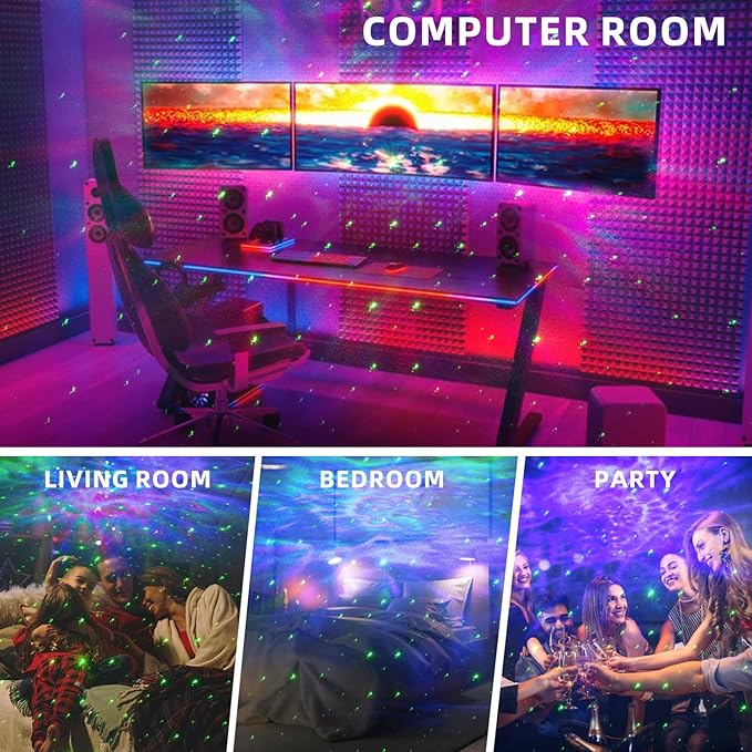 Astronaut Galaxy Projector Night Light Star with Timer and Remote Galaxy Light with Seven Colors Moon Night Light LED Nebula Lights for Kids Adults for Bedroom Gaming Room Decor Gift (Moon)