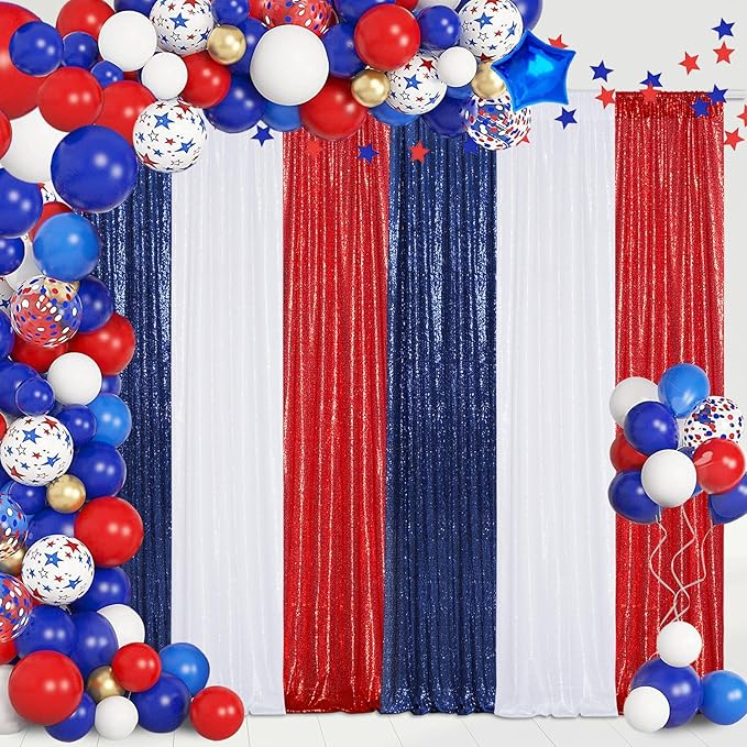 Poise3EHome White Sequin Backdrop Curtains,2 Panels 2FTx8FT Glitter Background for Party Halloween Birthday Party Baby Shower Wedding Christmas Thanksgiving Holiday Festival Decor