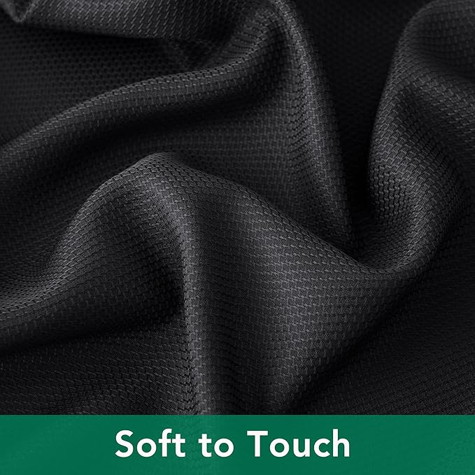 Biscaynebay Textured Fabric Tablecloths 70x108 Inches Rectangular, Black Water Resistant Spill Proof Tablecloths for Dining, Kitchen, Wedding and Parties, Machine Washable