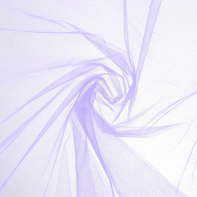 uxcell 19" by 5.5 Yard Tulle Fabric Backdrop Curtains for DIY Tutu Skirt Shower Decor Wedding Crafts Birthday Party Supplies, Purple