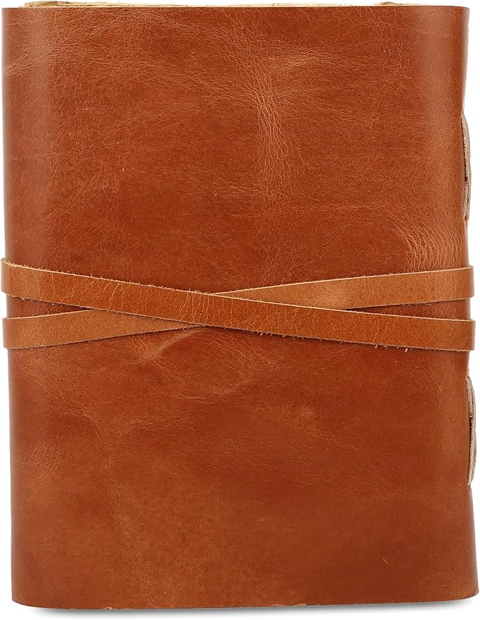 Leather Journal with Lined and Unlined Deckle Edge Paper 8x6 inch and Vintage Key | Handmade Writing Notebook Diary | Bound Daily Notepad for Men & Women Medium, Sketch/Writing pad for Artists