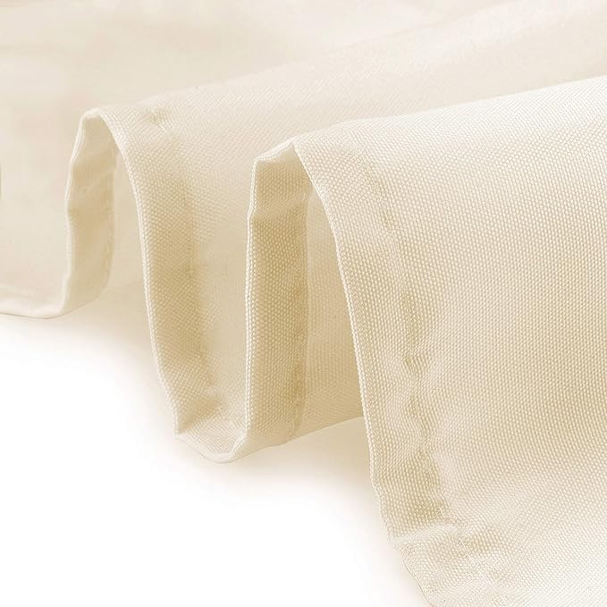 Lann's Linens - 10 Premium 70" Square Tablecloths for Wedding/Banquet/Restaurant - Polyester Fabric Table Cloth - Ivory