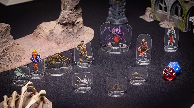 Arcknight Flat Plastic Miniatures: Wildlands; 62 Unique Wilderness-Themed Minis for DND 5e and Pathfinder; Affordable, Skinny Figurines for Dungeons and Dragons and Other Tabletop RPG Games