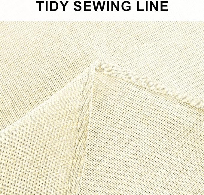 Hiasan Linen Tablecloth 90 Inch Round - Wrinkle and Stain Resistant Washable Polyester Fabric Table Cloth for Dining Room Kitchen Party, Champagne