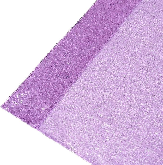 Eternal Beauty 2 PCS Sequin Backdrop Curtain, Sequin Wedding Backdrop for Christmas Party, Birthday (Lavender 2FTx8FT)