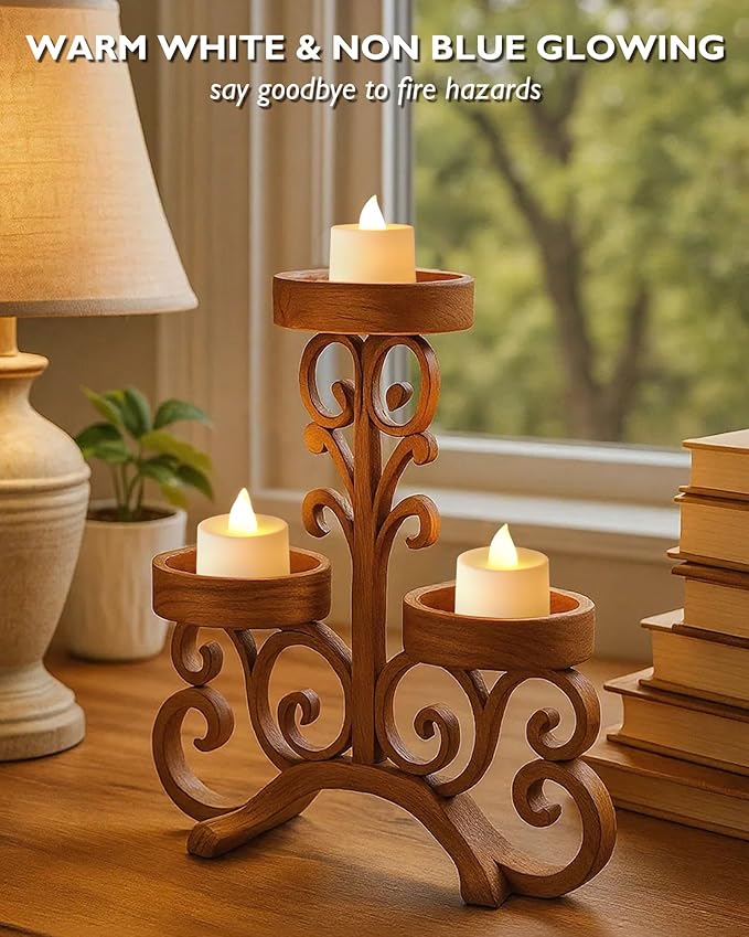 Amagic 12/24/50/100/150 Pack LED Tea Lights, Flameless Votive Candles, Battery Operated Tealights Candles for Halloween, Christmas, Home Decor, Wedding, Theme Party, Festival（12 Pack, Warm White）