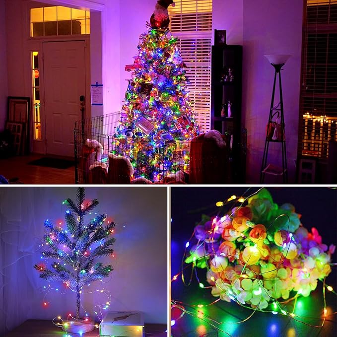 kolpop 30 Pack LED Fairy Lights Battery Operated, Mini Twinkle String Lights Battery Powered Waterproof for Christmas Mason Jars Party,Multicolour