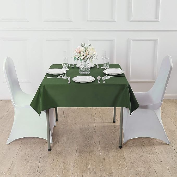 Cupuamon Square Tablecloth 70x70 inch Washable Polyester Fabric Table Cloth for Wedding Party Dining Banquet Decoration（70x70,Willow）