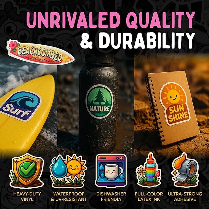 Custom Labels | Waterproof Stickers | Set 20-1000 | 1 inch to 12 inch | Small to Large Personalized Sticker Business Logo Sticker | Product Labels for Small Business