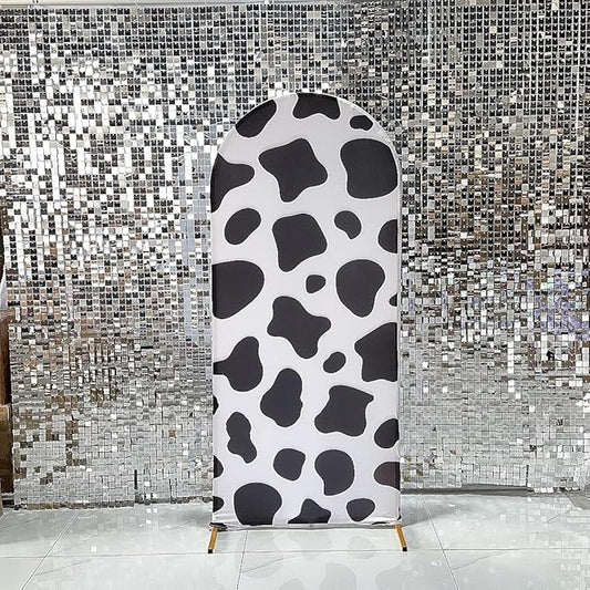 Arch Backdrop Chiara Arch Stand Covers Stretchy Spandex Fabric Cow Pattern Background for Birthday Baby Shower Party Decoration