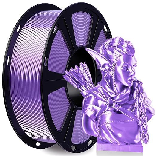 GIANTARM 3D Printer Filament, Silk Purple Pla Filament, 1Kg(2.2lbs) Spool, 1.75mm Dimension Accuracy +/- 0.03mm, 3D Printing Filament