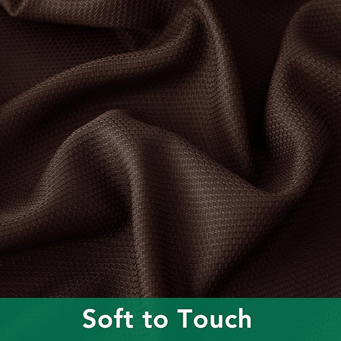 Biscaynebay Textured Fabric Square Tablecloth 60x60 Inch, Brown Water Resistant Table Cloth Small Card Folding Table Covers Linen for Dining, Kitchen, Wedding and Parties etc. Machine Washable