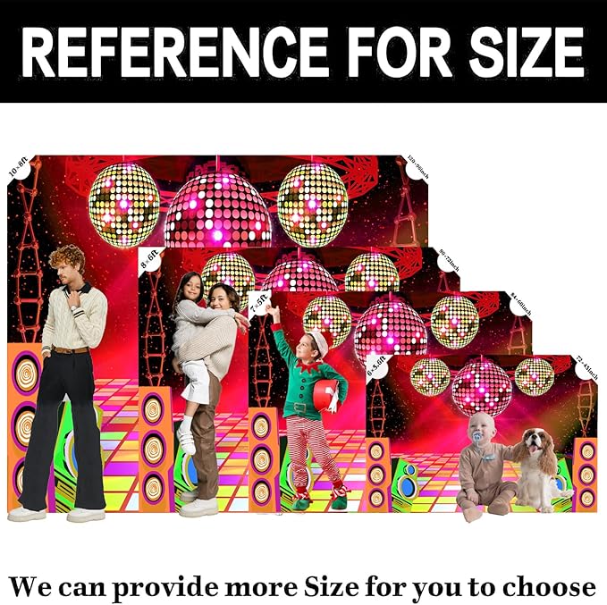 20X10ft Dance Party Backdrop Retro 70s 80s 90s Theme Glitter Stage Dance Ball Background Disco Party Decoration DJ Backdrop Banner for Birthday Party Prom Portrait Photo Shoot Polyester, Green