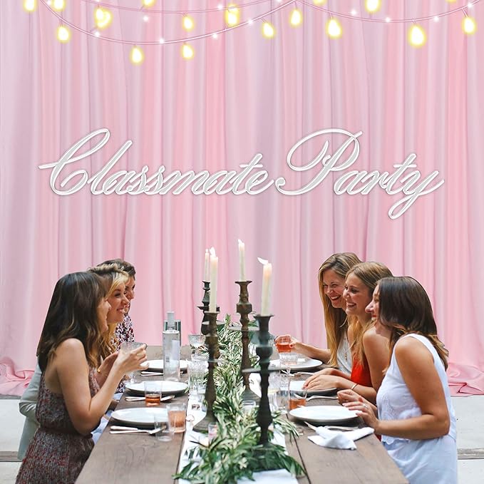 MEETSKY Pink Backdrop Curtain for Parties Baby Shower Pink Photo Curtains with Rod Pockets Backdrop Drapes Privacy Fabric Decoration for Wedding Birthday Gril Party Home Decor, 5ft x 8ft, 2 Panels