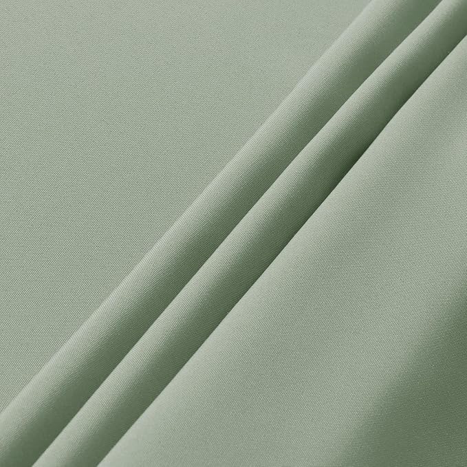 sancua Round Tablecloth - 60 Inch - Water Resistant Spill Proof Washable Polyester Table Cloth Decorative Fabric Table Cover for Dining Tables, Buffet Parties and Camping, Sage Green
