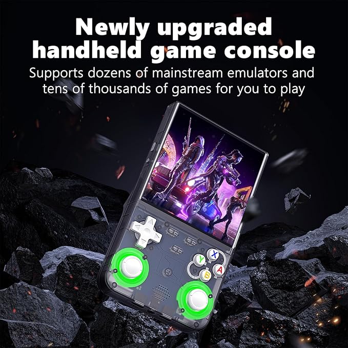 2025 New Upgrade R36ULTRA Retro Handheld Game Console with 64G Built-in 21000+ Classic Games,Portable Hand Held Open Source Linux System 4.0-in 4k HD IPS Screen Video Player (Purple)