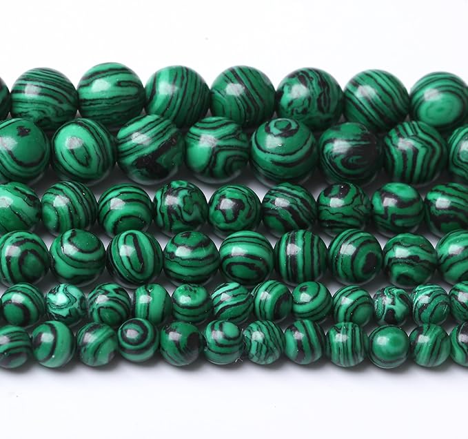 Turquoise Stone Beads Gemstone Round Crystal Energy Jade Beads Stone Beads for Jewelry Making DIY Bracelet Necklace Jewelry Making 1 Strand 15.5inch 4MM