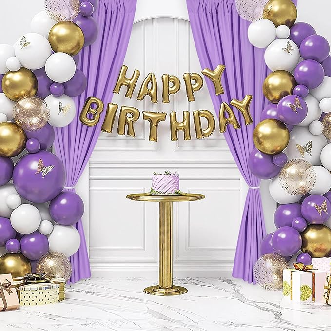 DWCN 10x8 FT Lavender Backdrop Curtains for Parties, Photography Backdrop Drapes with Rod Pockets for Wedding Decorations Stage Birthday Family Gatherings, 2 Panels 5ft x 8ft