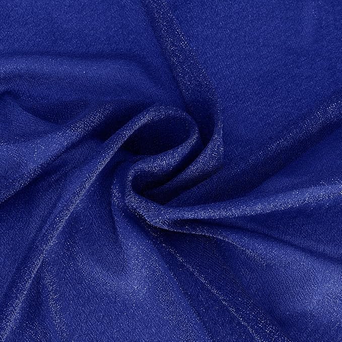 Royal Blue Wedding Arch Draping Fabric 29" x 20 FT Blue Wedding Drapes for Backdrop Sheer Curtains Drapes for Romantic Bridal Baby Shower Ceremony Birthday Party Fall Outdoor Events