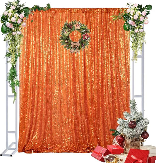 DUOBAO 10x10ft Double-Sided Coral Sequin Backdrop | Sparkling Photography Studio Background for Graduation, Wedding, Birthday, Live Stream