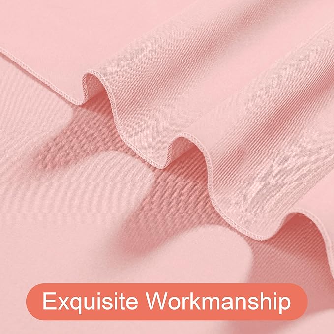 DWCN 10x10 FT Blush Pink Backdrop Curtains for Parties, Photography Backdrop Drapes with Rod Pockets for Wedding Decorations Stage Birthday Family Gatherings, 2 Panels 5ft x 10ft