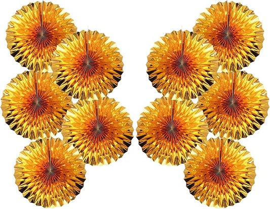 Golden Party Decorations,Engagement Party Decorations 8in,Gold Party Decor, Party Supply Decorations,Gold Wedding Decor,Anniversary Decorations 30 Color DIY Set （Golden）