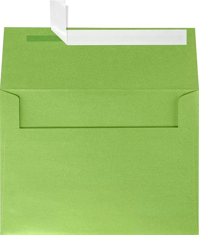 LUXPaper A7 Invitation Envelopes | Peel & Press | 5 1/4" x 7 1/4" | Fairway Metallic | 80lb. Text | 50 Qty