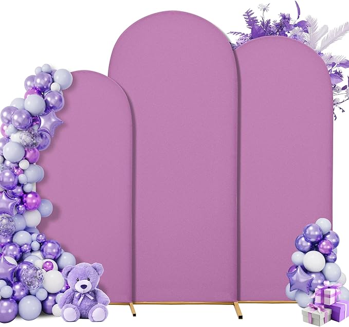 Wedding Arch Cover 4FT 5FT 6FT Arch Backdrop Cover Spandex Fitted Arch Cover for Round Top Chiara Backdrop Stand Covers for Wedding Birthday Party Baby Shower Banquet Ceremony Decoration