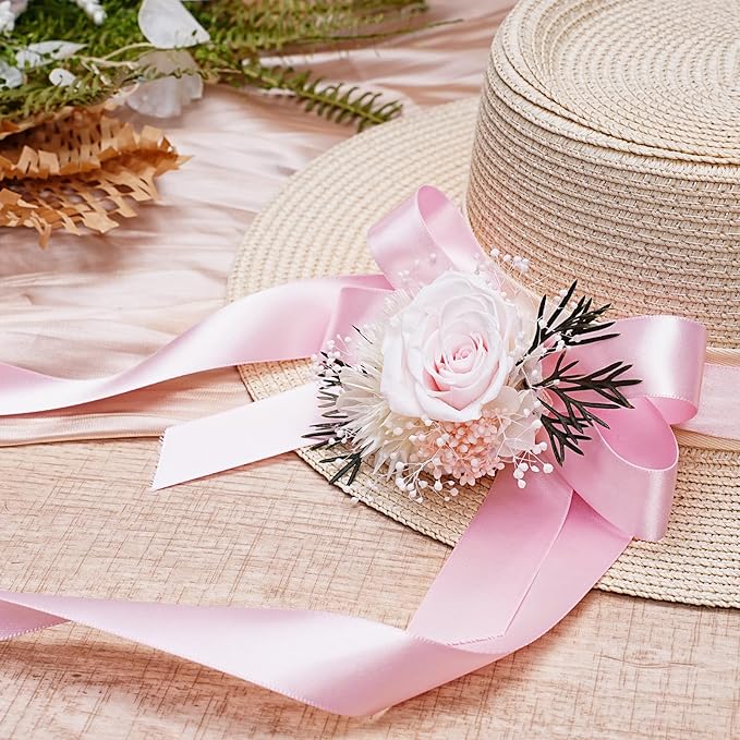 LaRibbons 1 1/2 Inch 50 Yard Double Faced Satin Ribbon,Light Pink Satin Craft Fabric Ribbon for Gift Wrapping Floral Bouquets Wedding Party Decoration