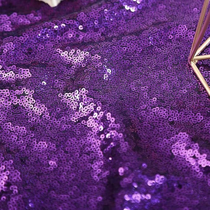Purple Sequin Backdrop 10FTx10FT 1 Panel Sparkle Curtain Glitter Metal Background Drape for Weddings Showers Parties Photography Halloween